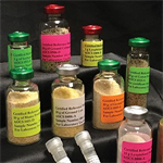 Vials on shelf